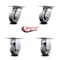 Service Caster 5 Inch Thermoplastic Caster Set with Roller Bearings 2 Swivel 2 Rigid SCC SCC-35S520-TPRRD-2-R-2 - alternate 4